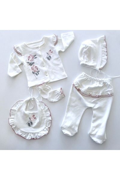 Eda Baby قبعة لورا كشكش 5 قطع إصدار المستشفى