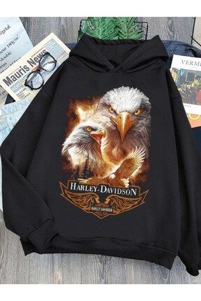 GOSS P TEAM Harley Davidson Hoodie Outdoor Gotik Siyah Kap onlu Sweatshirt Daily Fiyat Yorumlar Trendyol