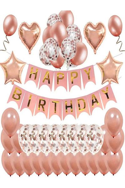 DÜVENCİ TİCARET ROSE GOLD BALLOON SET