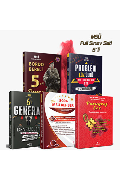Liyakat Yayınları MSÜ Full Sınav Seti-MSÜ 10’lu Deneme-MSÜ Rehber-Problem Çöz...