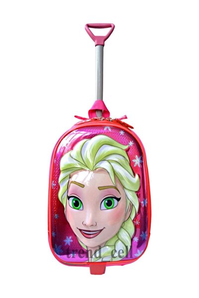 Ezem Store Anaokulu Çocuk Valiz Sırt Çantası Çekçekli Prenses Kız 2in1 Abs Ön...