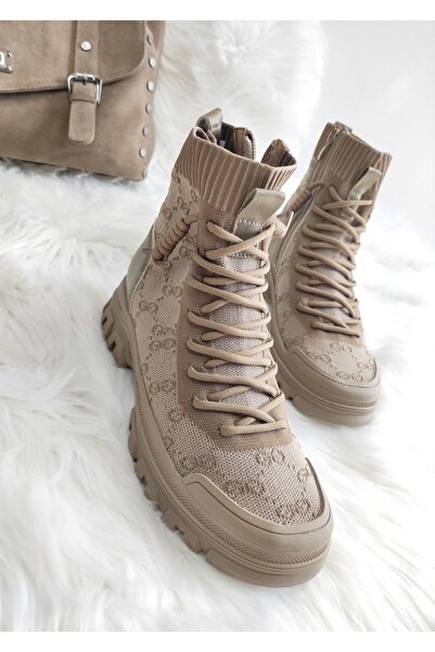 Of&Off KADIN TRİKO İTHAL DESENLİ BOT