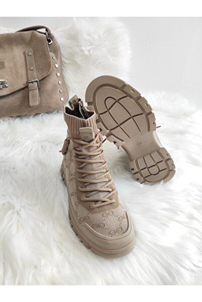 Of&Off KADIN TRİKO İTHAL DESENLİ BOT