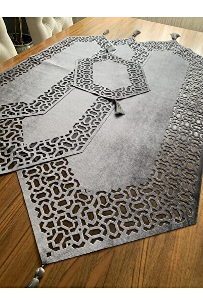 NURHAN HOME COLLECTION Trendy Model Smoke Color Living Room Set 4 Pieces