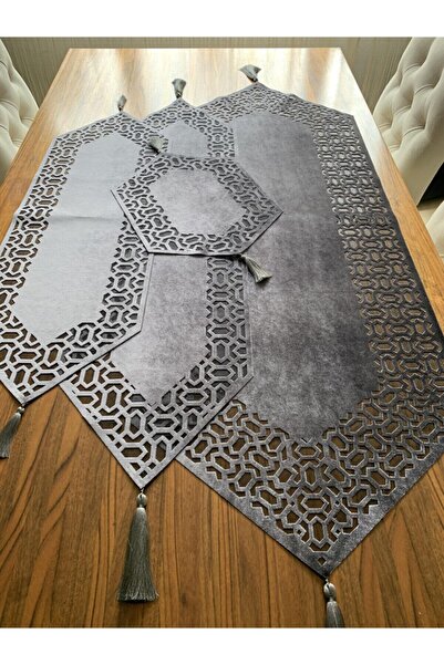 NURHAN HOME COLLECTION Trendy Model Smoke Color Living Room Set 4 Pieces