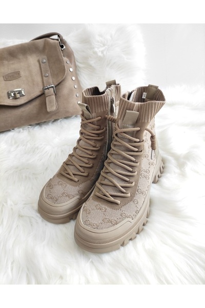 Of&Off KADIN TRİKO İTHAL DESENLİ BOT