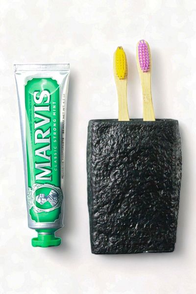 Evene Black Toothbrush Holder - Stand and Holder Brush Model 7