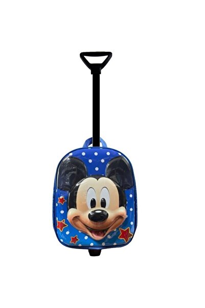 Ezem Store Rucsac valiză pentru copii de grădiniță Mickey Mouse cu roți 2 în 1 Abs față impermeabilă 5d