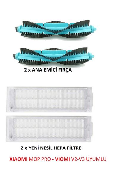 LİN GRUP Xiaomi Mop Pro V2-v3 Compatible Main Absorbent Brush - Hepa Filter
