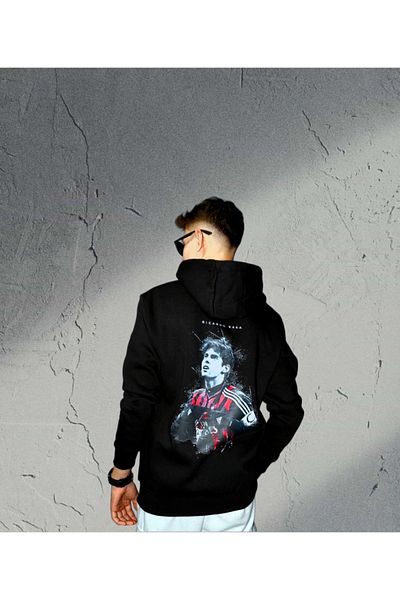 Gölge Store Kaka Leite Back Printed Hooded Sweatshirt