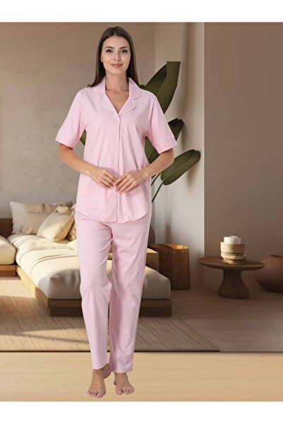 by İGP Ženska ružičasta pidžama od Pamuk dela Na dugmad sprijeda