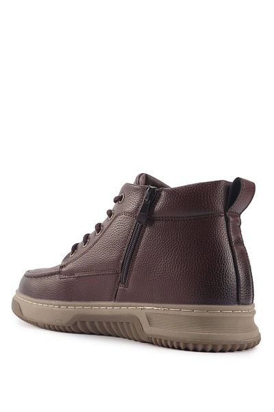 lumberjack INT1123K003-KRK Ανδρικές δερμάτινες γούνινες μπότες 101483963 -Καφέ