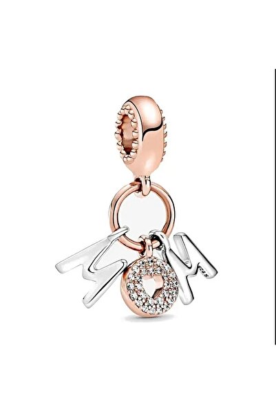 Lux Design 925 Ayar Gümüş Mom Anne Kalp Charm