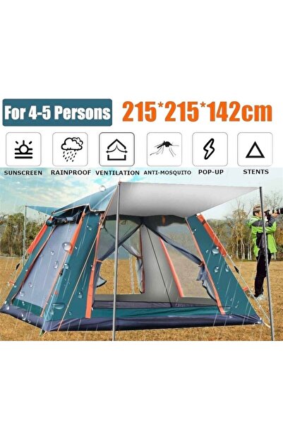 VANCKEY Tam Otamatik Tenteli 4 Kişilik Aile Kamp Çadırı Portatif Anti-uv Koru...