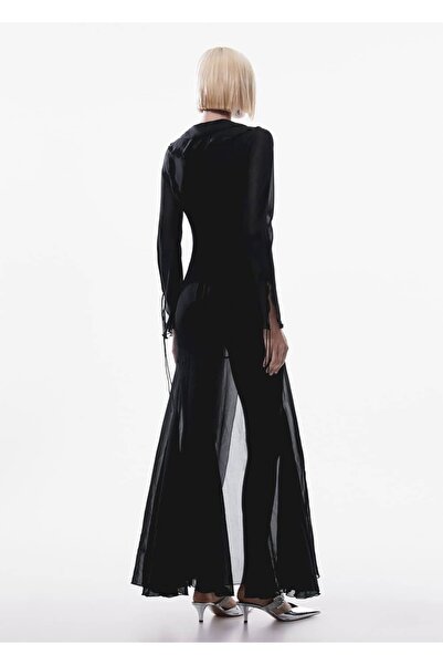 MANGO Woman Geniş Kollu Volanlı Elbise