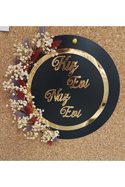 Evsay Kız Evine Naz Evi Kapı Süsü Kapı Aksesuarı 24 Cm Çap