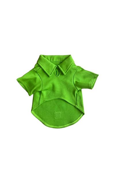 Bi Dolap Ponçik Pistachio Green Soft Textured Lacoste Fabric Cat Dog Clothes & T-Shirt