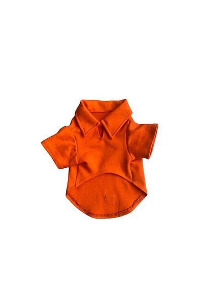 Bi Dolap Ponçik Orange Soft Textured Lacoste Fabric Cat Dog Apparel & T-Shirt
