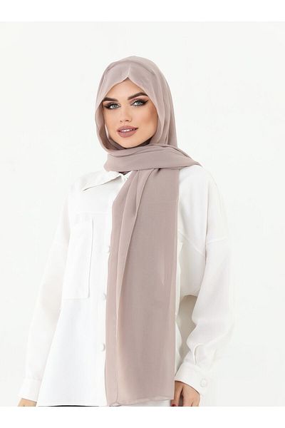 zocac Lilac Chiffon Ready Shawl - Practical Neck