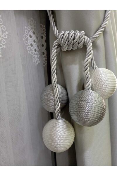 3b üçbey 4 Toplu Fon Perde Toplama Aparatı Kornise Takmatik Gümüs-ekru Tavan Braçolu Perde Süsü