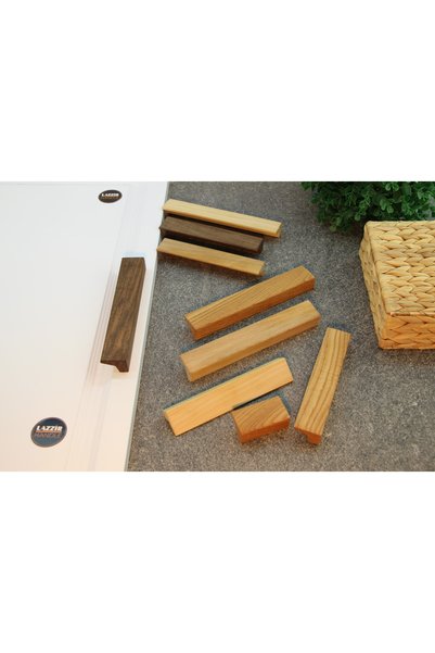 lazzir handle Wooden Upright Handle (128 MM)-Cabinet Handle Drawer Handle 128 Mm