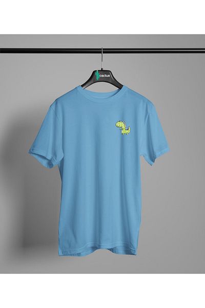 CACTUS COLLECTION Тениска с кактусов човек, 9 цвята, рисунка на динозавър, 100% памук