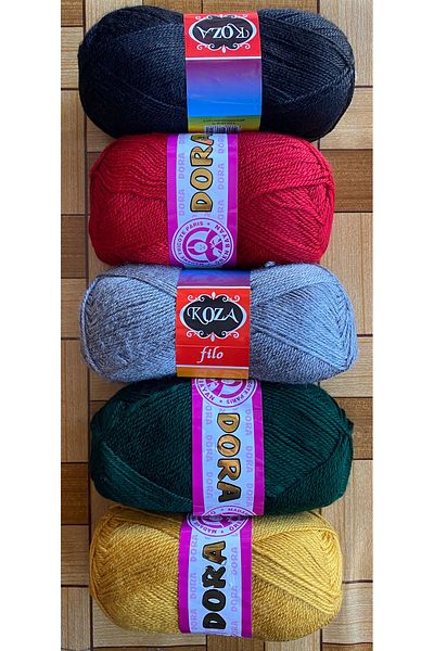 hobim42 DORA-FILIO MIXED 5Χ100 ΓΡΑΜΜΑ ΜΠΟΤΕΣ ΣΕΤ ΚΑΛΥΜΜΑ 5 ΤΕΜΑΧΙΑ 5 ΧΡΩΜΑΤΑ ΚΑΤΑΛΛΗΛΟ ΓΙΑ ΚΑΘΕ ΠΛΕΚΤΟ 100GR 230MT