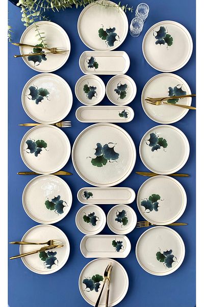 Yiğit Seramik Züccaciye Yakamoz Model 12 Person 21 Piece Breakfast Set