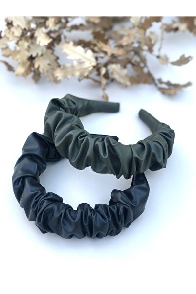 KİKİYS طقم تاج جلدي مكون من قطعتين باللون الأسود والأخضر العسكري، تاج جلدي لإ...