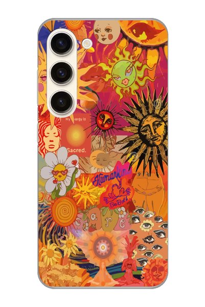 Magic Ring Samsung Galaxy S23 Compatible Vintage Collage Pattern Transparent ...