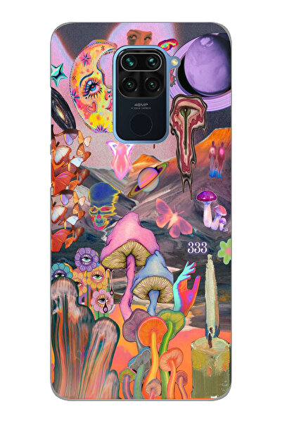 Magic Ring Xiaomi Redmi Note 9 Uyumlu Aesthetic Desenli Şeffaf Telefon Kılıfı