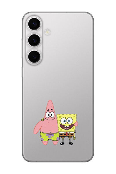 frondcase حافظة هاتف سامسونج S24 بلس سبونج بوب وباتريك ستار شفافة