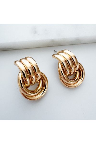 CHARMLUCKY Steel spiral earrings
