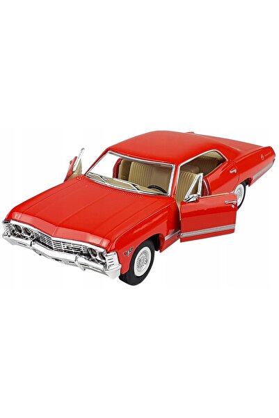 Kinsmart 1967 Chevrolet İmpala 1:34 Diecast Model Araba Kırmızı