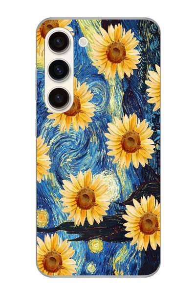 Magic Ring Samsung Galaxy S23 Compatible the Starry Night and Daisy Pattern T...