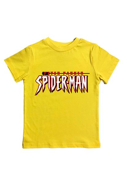 SPIDERMAN лятна детска тениска от памучен пениран плат с щампа на човек паяк