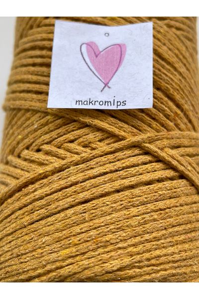Makromİps MACROME STRING (250gr-185m-2mm) PREMIUM COTTON COTTON ROUND HOBBY BAG STRING STRING