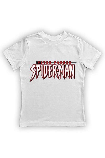 SPIDERMAN лятна детска тениска от памучен пениран плат с щампа на човек паяк