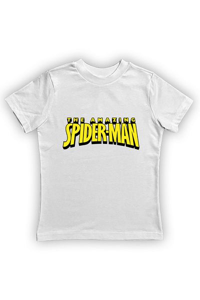 SPIDERMAN лятна детска тениска от памучен пениран плат с щампа на човек паяк