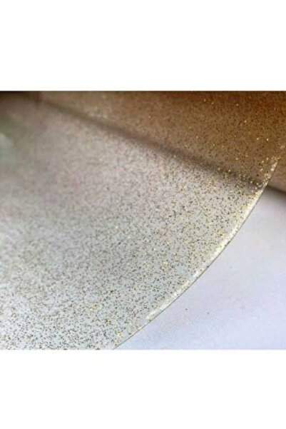 Herseyygüzell Fata de masa rotunda transparenta cu sclipici 140 cm diametru (TRIMITERE IN FORMA DE ROLA FARA GRIP PISICA)