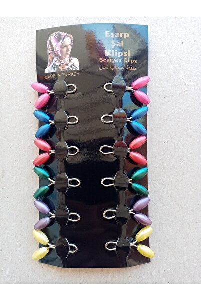 devhome Set de 12 culori mixte – eșarfă, agrafă pentru șal |   Accesoriu de f...