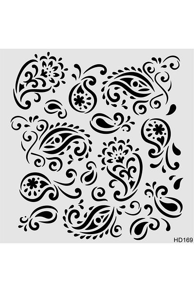 STENCİLTASARIM Stencil Design Hd169 Wall Wooden Glass Painting Pattern