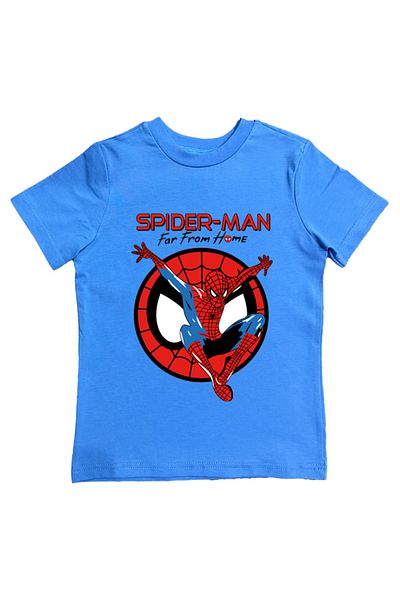 SPIDERMAN tricou copii de vara din stofa pieptanata din bumbac tip spider-man imprimat