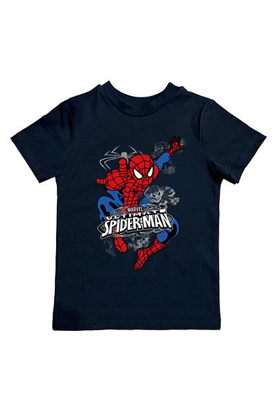 SPIDERMAN лятна детска тениска от памучен пениран плат с щампа на човек паяк