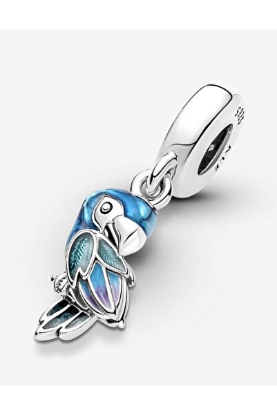 POSEİDONS JEWELLERY Tropik Cennet Papağanı Sallantılı Charm s925