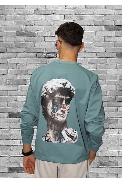 Gölge Store Φούτερ με στάμπα με γλυπτό πλάτη Slimfit Unisex
