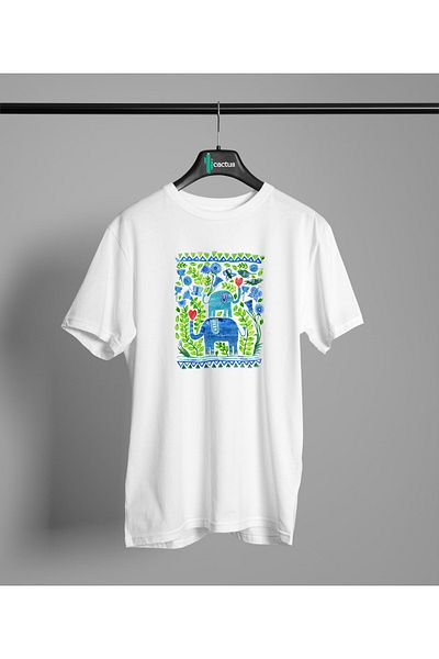 CACTUS COLLECTION CACTUS 9 CULORI 2 DESIGN ELEFANT IMPRIMARE 100% BUMBAC TRIUC
