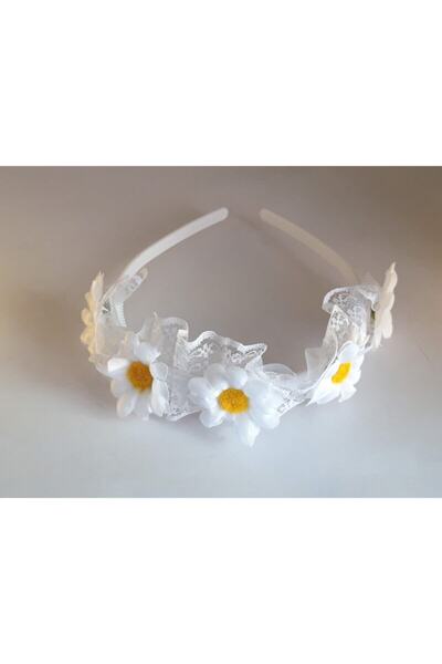 Trendyıldızı Kadın Beyaz Papatyalı Taç