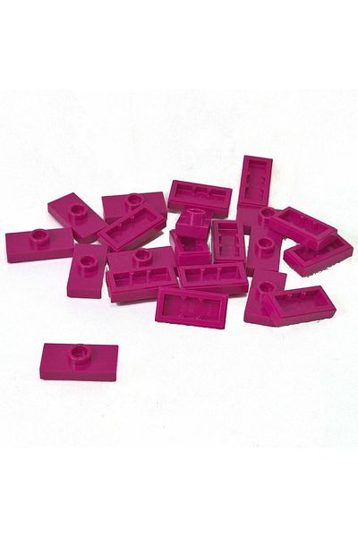 LEGO Moc Accessory Plate Modified 1 X 2 Jumper Coral Flat Tile Brick 4 Pieces Will Be Sent
