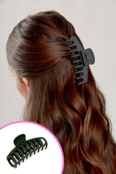 hbtasarim Büyük Boy Sıkı Dişli Siyah Mandal Toka